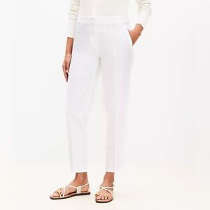 LOFT Riviera Slim Pants White Petite
